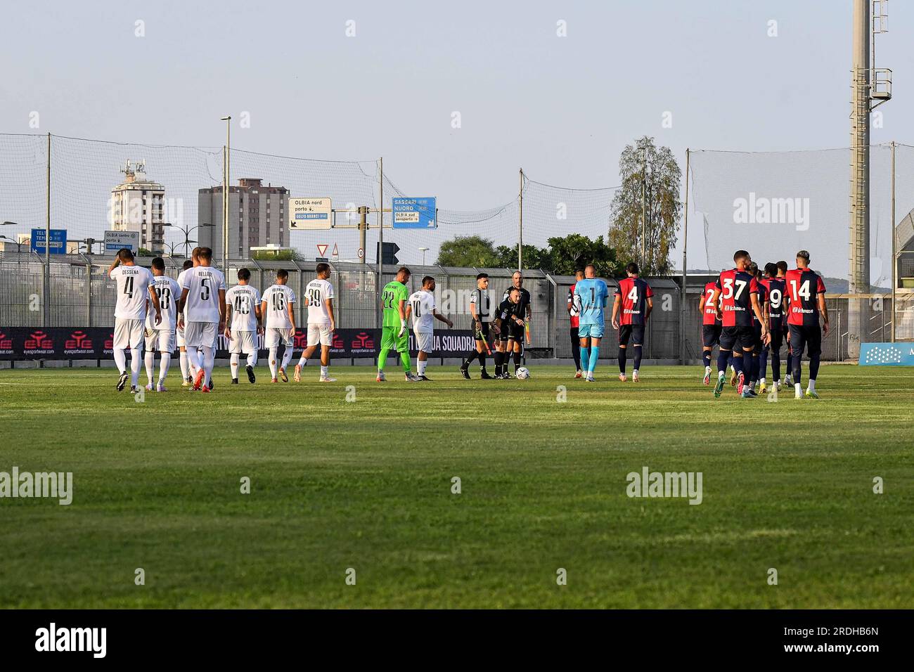 Olbia, Italie. 21 juillet 2023. Équipe lors de Olbia vs Cagliari, match amical de football à Olbia, Italie, juillet 21 2023 crédit : Independent photo Agency/Alamy Live News Banque D'Images