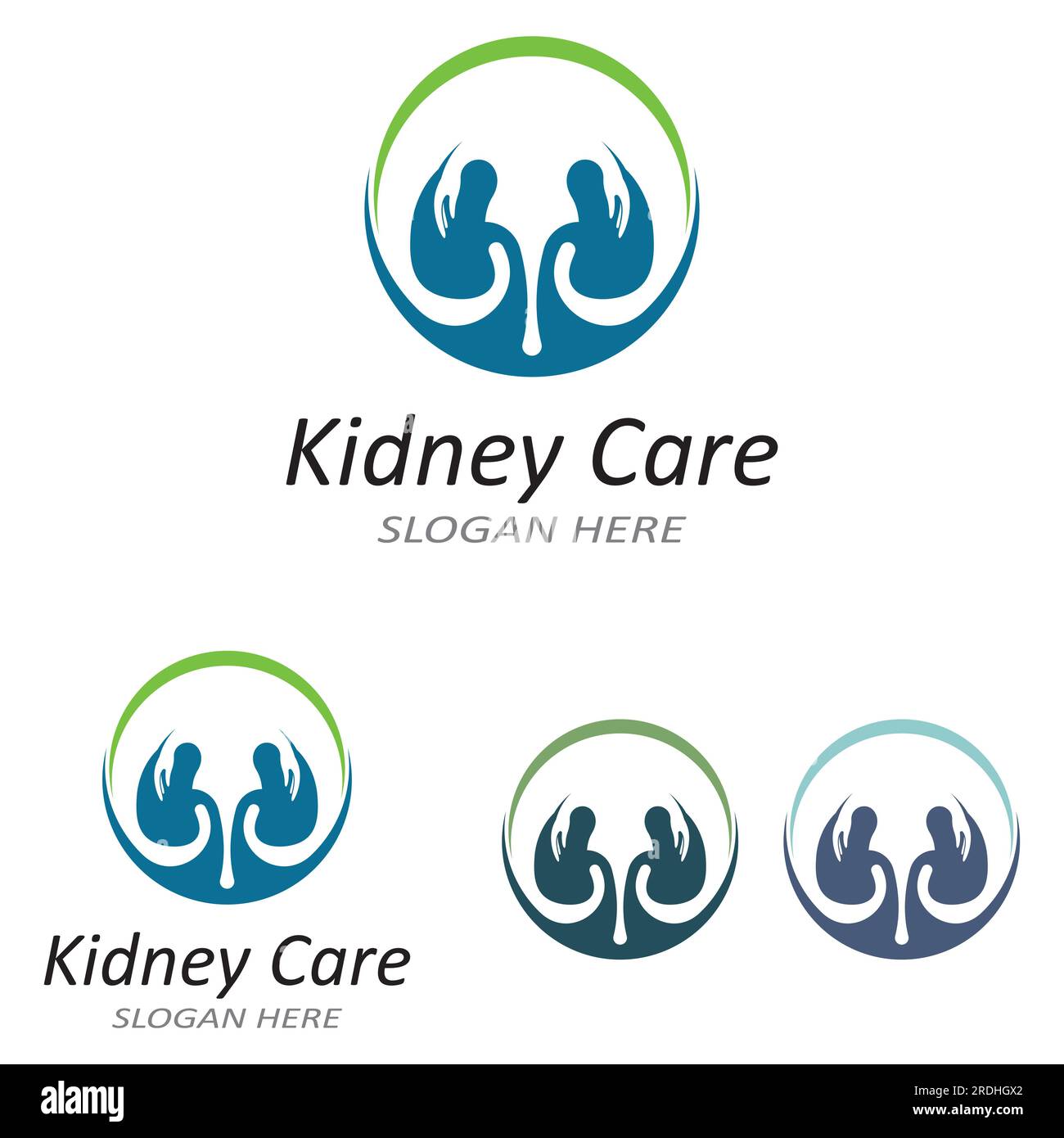 logo de santé rénale et de soins rénaux à l'aide d'une icône de concept vectoriel Illustration de Vecteur