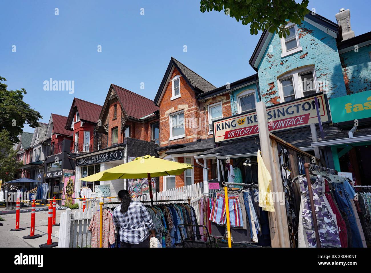 Quartier commerçant de Kensington Market à Toronto Banque D'Images