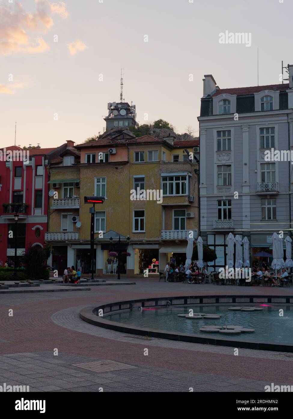 Plovdiv, Bulgarie, la plus ancienne ville et la plus longue zone piétonne d'Europe. Banque D'Images