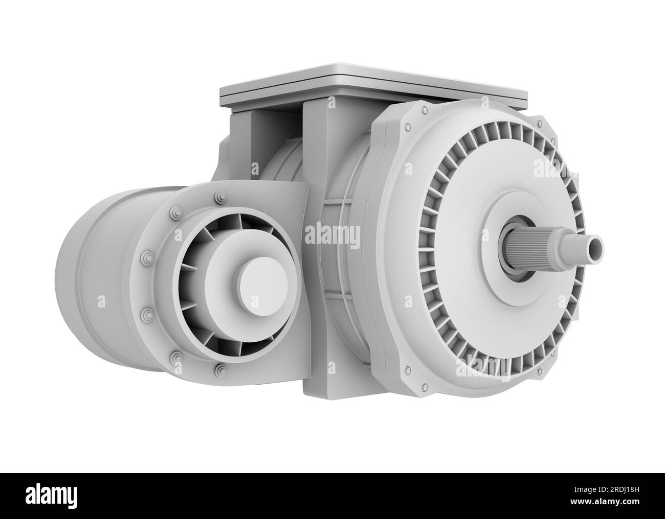 Rendu argileux d'un moteur de véhicule électrique unique. Conception générique. Illustration de rendu 3D. Banque D'Images Rendu argileux d'un moteur de véhicule électrique unique. Conception générique. Illustration de rendu 3D. Banque D'Images