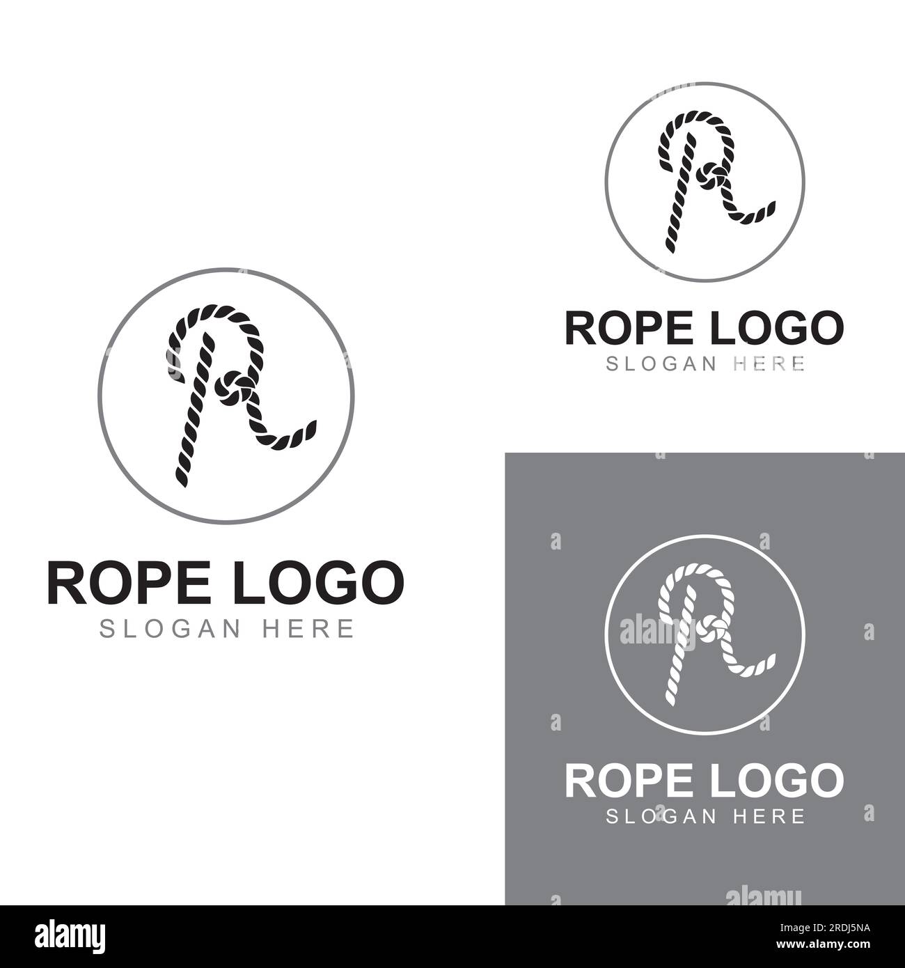 Logo de corde utilisant la conception vectorielle Illustration de Vecteur
