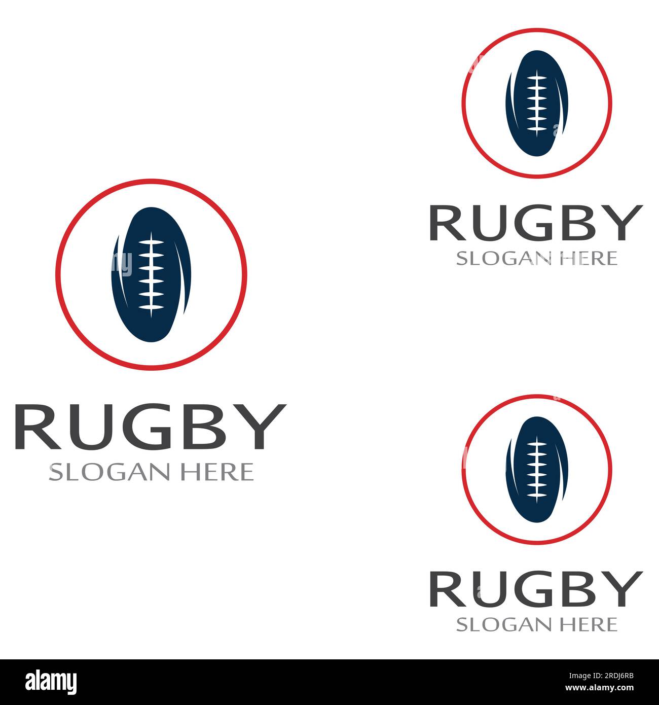 Logo du ballon de rugby. En utilisant le concept de conception d'illustration vectorielle.peut être utilisé pour les logos sportifs et un logo d'équipe Illustration de Vecteur