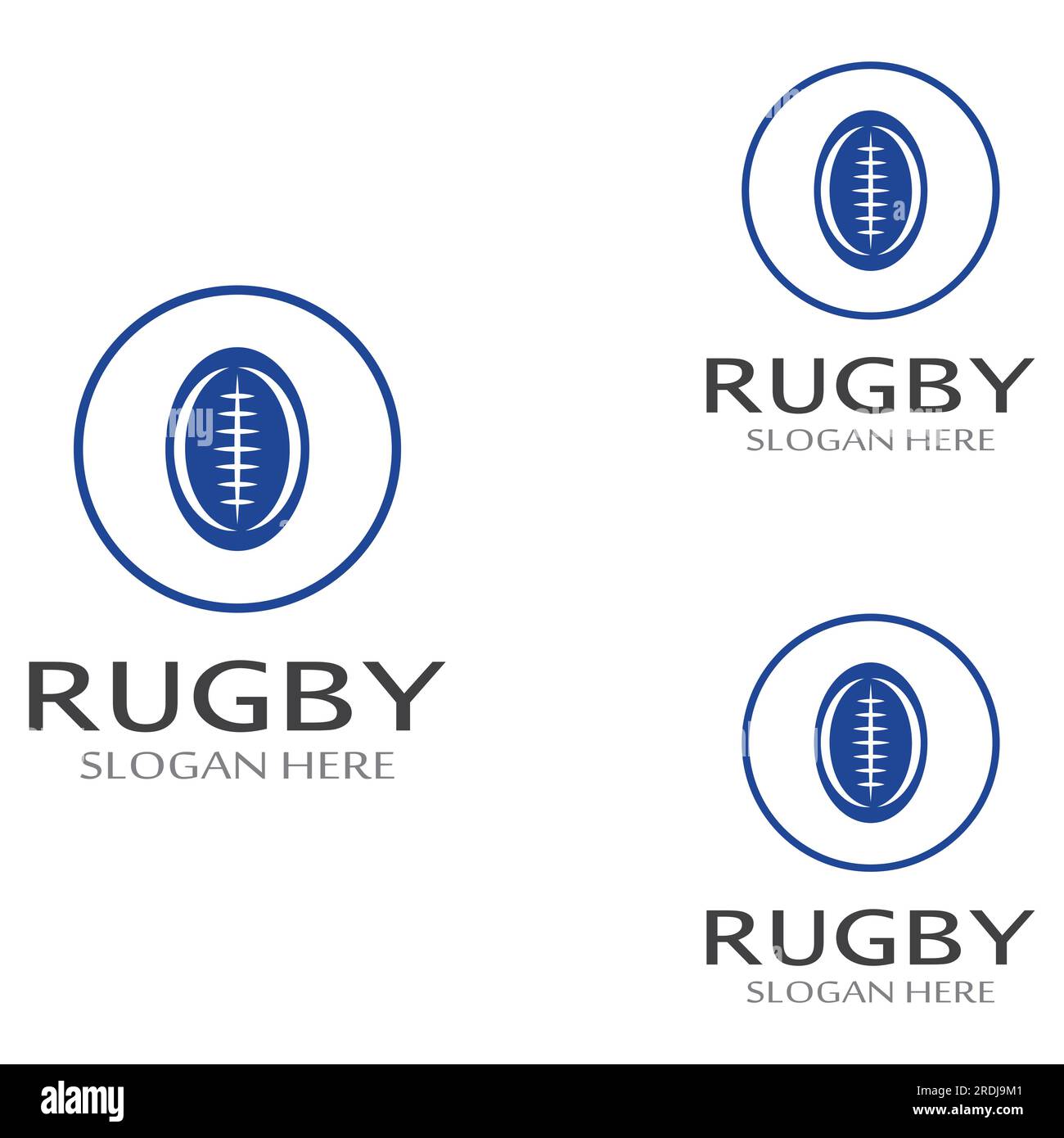 Logo du ballon de rugby. En utilisant le concept de conception d'illustration vectorielle.peut être utilisé pour les logos sportifs et un logo d'équipe Illustration de Vecteur