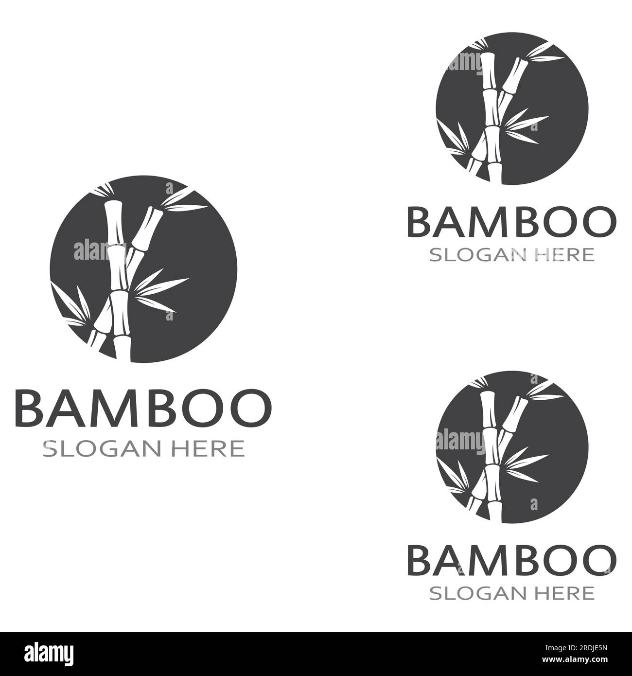 Logo d'une plante de bambou ou d'un type de plante creuse. Utilisation d'une conception de concept vectoriel moderne Illustration de Vecteur