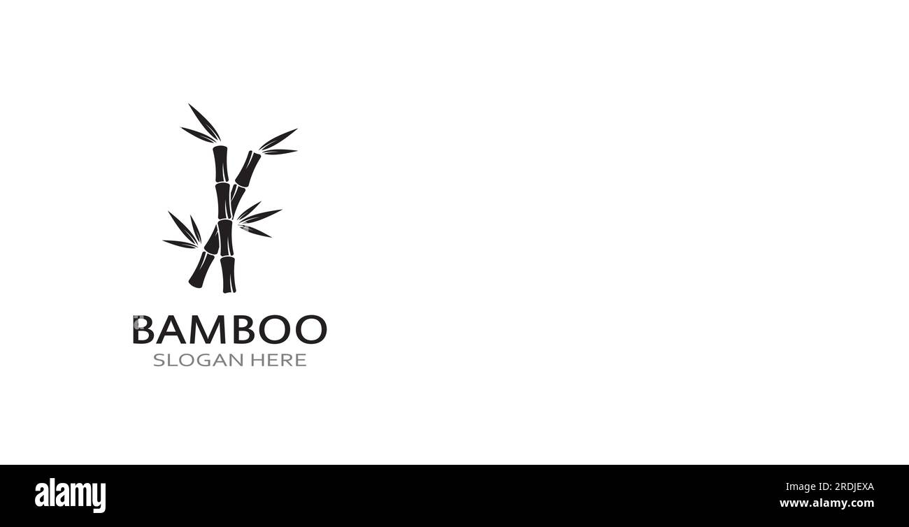 Logo d'une plante de bambou ou d'un type de plante creuse. Utilisation d'une conception de concept vectoriel moderne Illustration de Vecteur