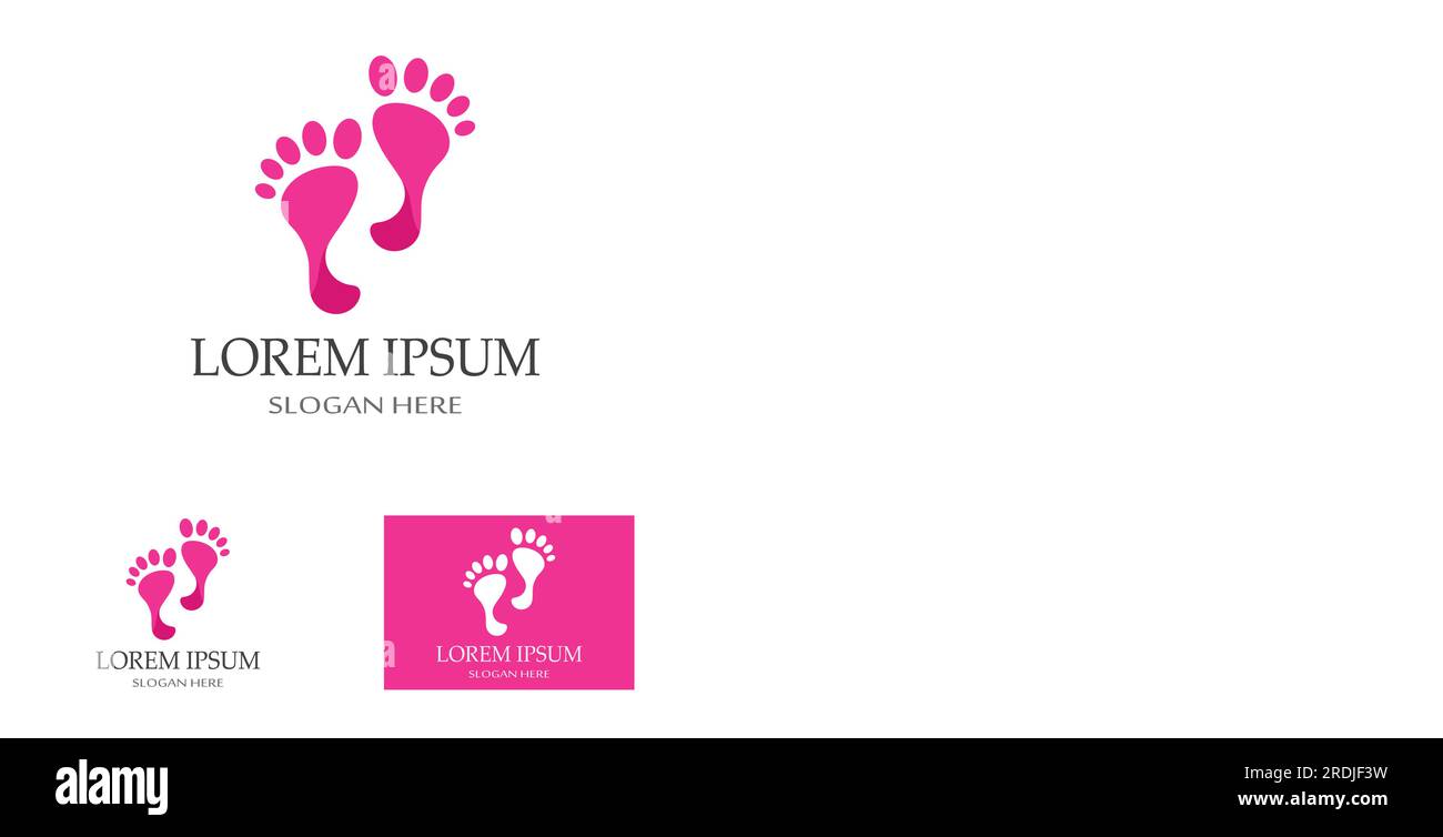 empreintes, soins des pieds, et marchepied, illustration d'images de logo Illustration de Vecteur