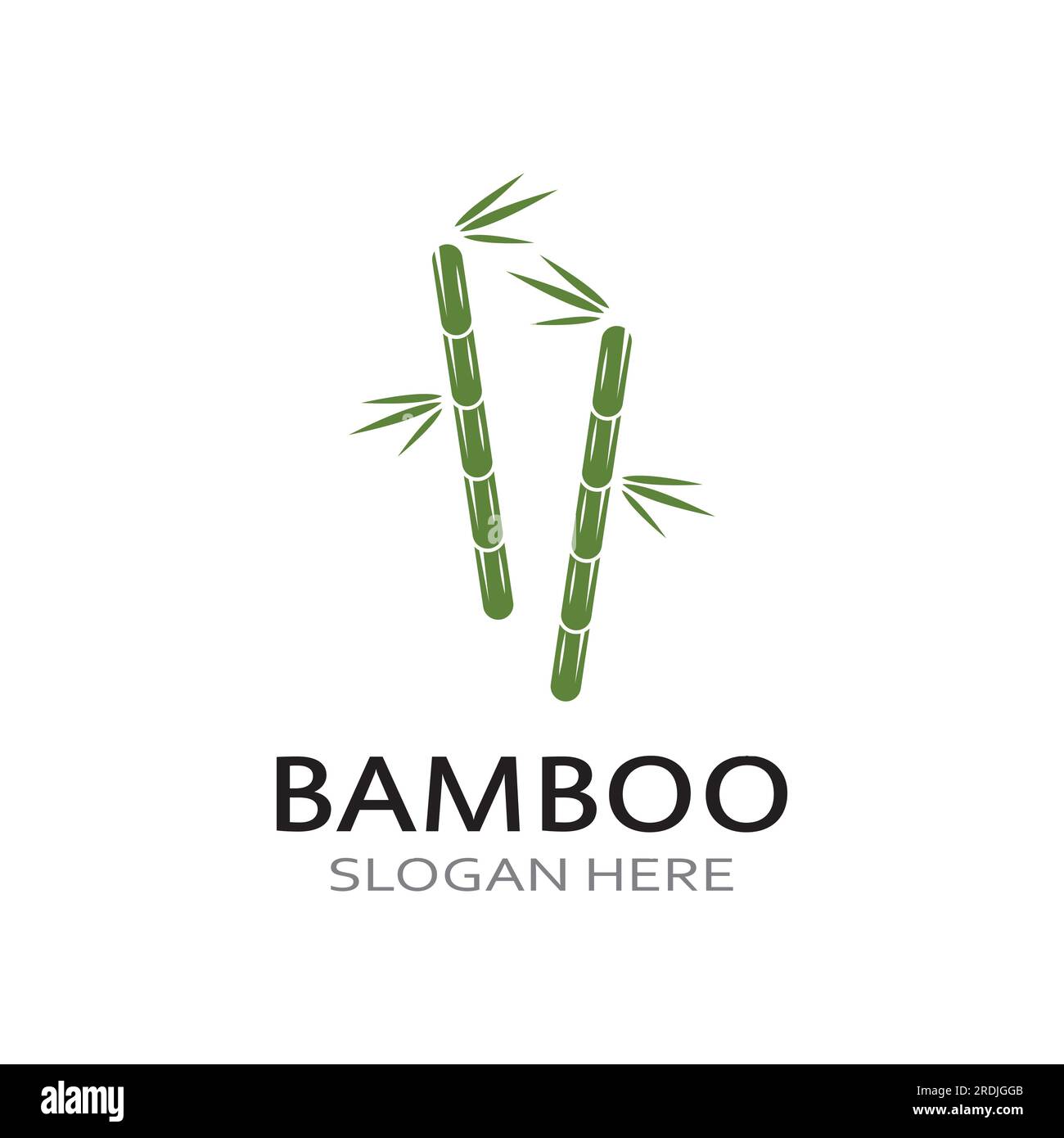 Logo d'une plante de bambou ou d'un type de plante creuse. Utilisation d'une conception de concept vectoriel moderne Illustration de Vecteur