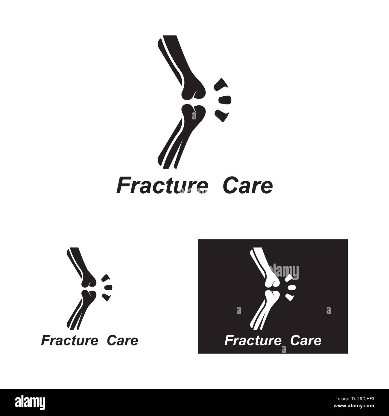 Conception vectorielle d'icône de logo d'os Illustration de Vecteur