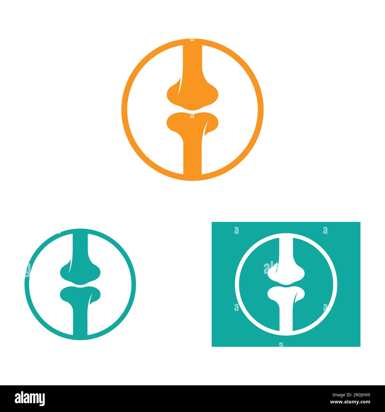 Conception vectorielle d'icône de logo d'os Illustration de Vecteur