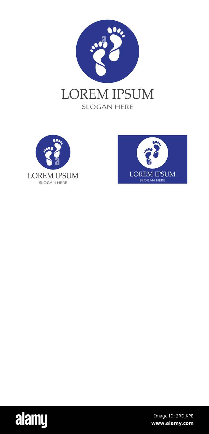 empreintes, soins des pieds, et marchepied, illustration d'images de logo Illustration de Vecteur