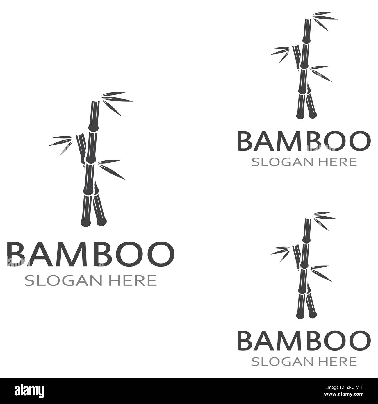 Logo d'une plante de bambou ou d'un type de plante creuse. Utilisation d'une conception de concept vectoriel moderne Illustration de Vecteur