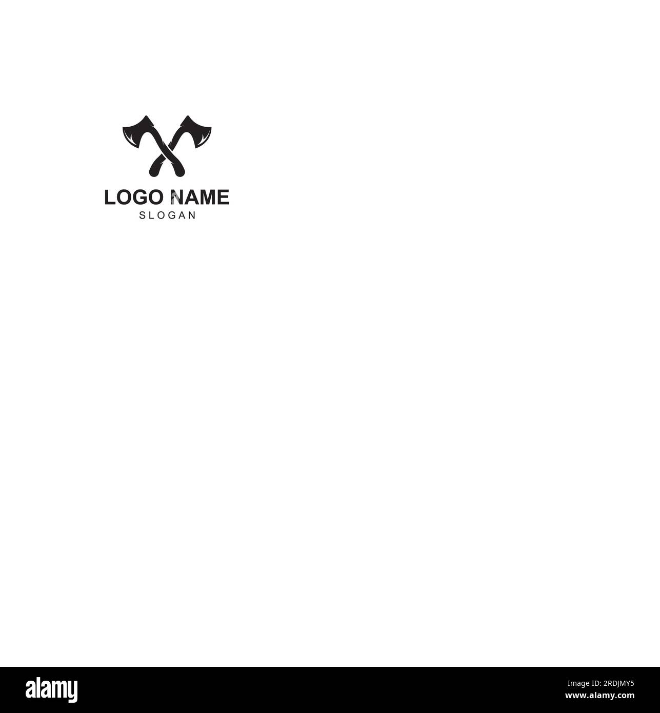 Axe logo / logo hachette avec vecteur de conception de concept. Illustration de Vecteur