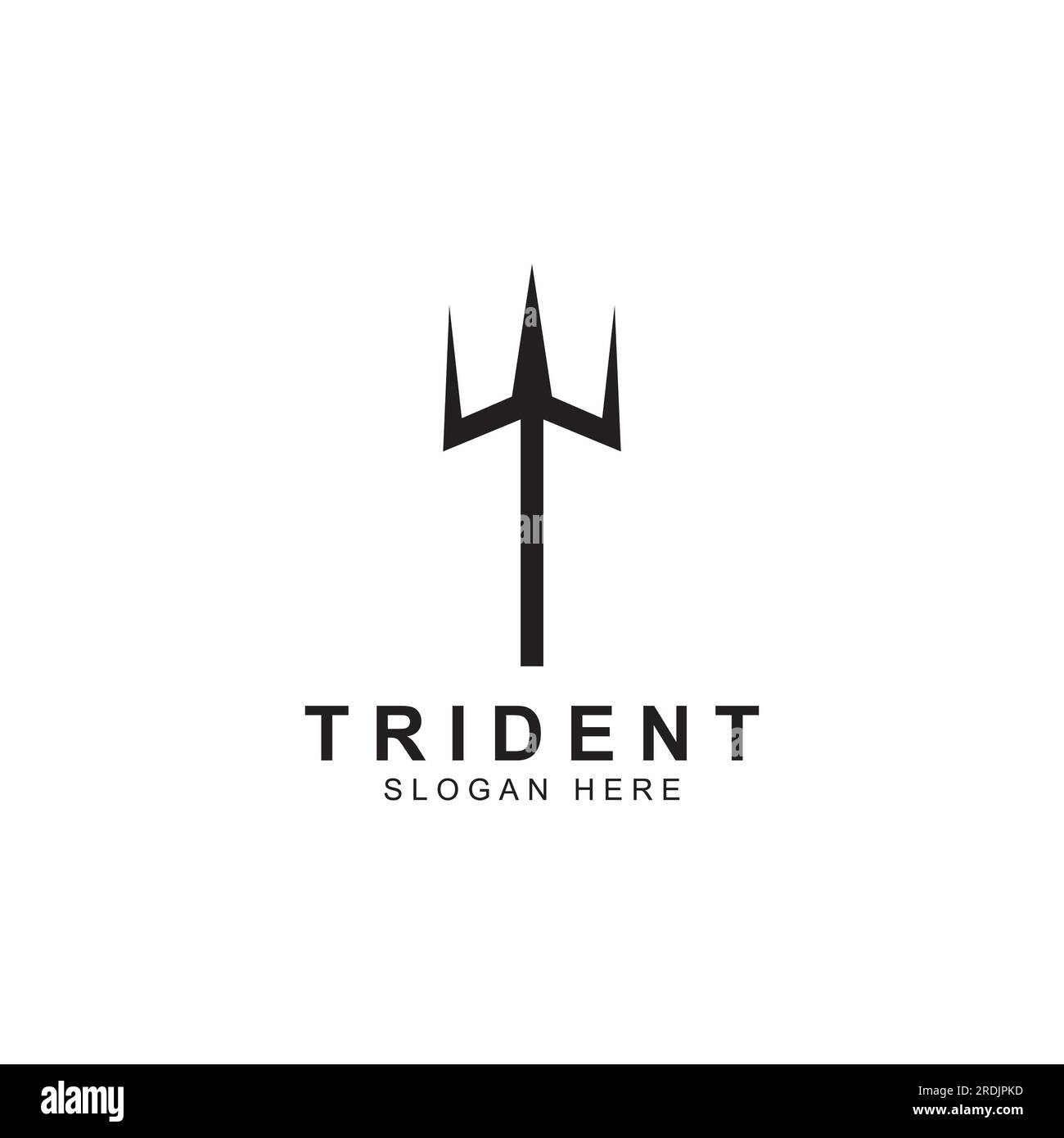 Logo Trident utilisant le concept de conception vectorielle. Illustration de Vecteur