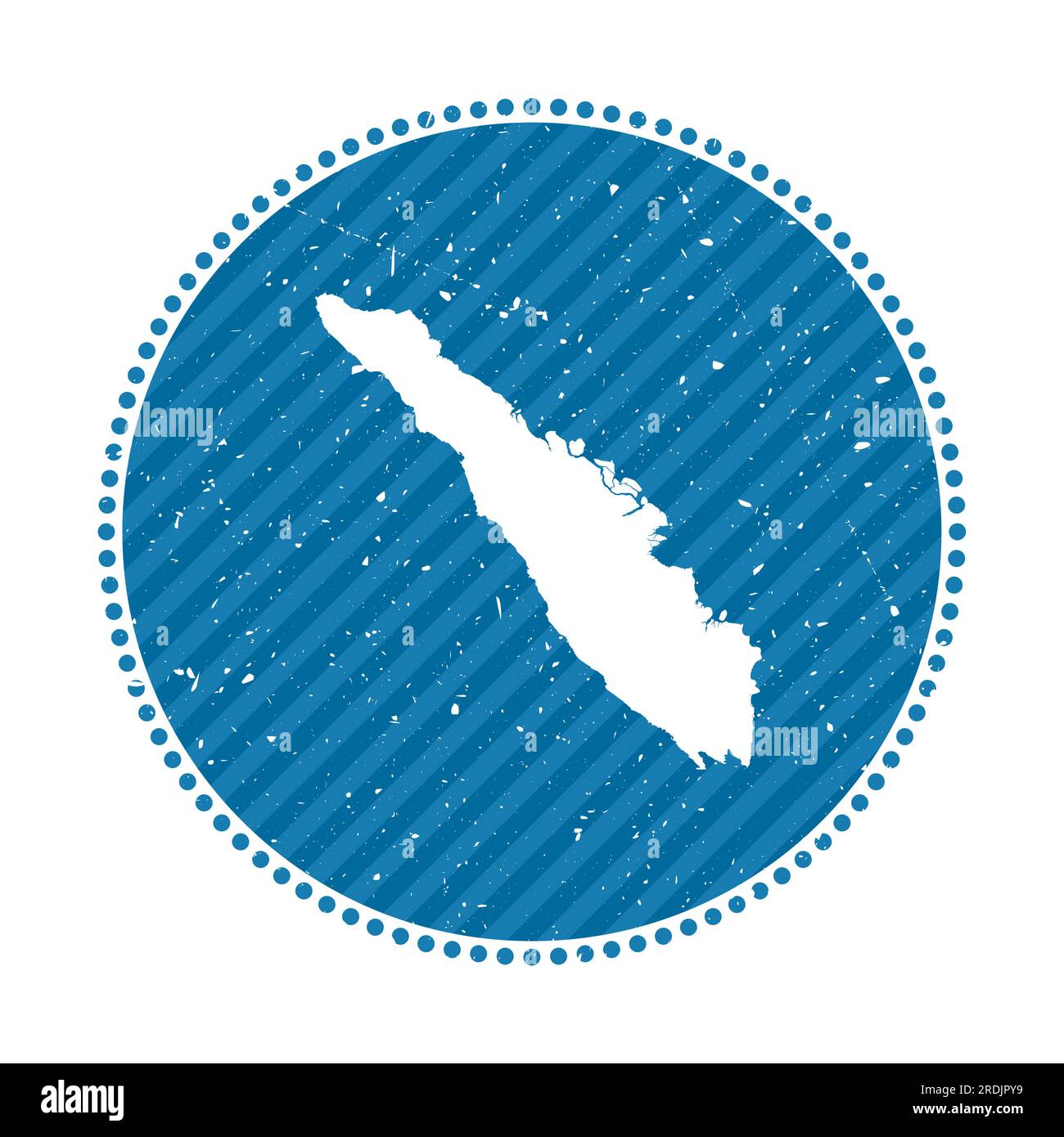 Autocollant de voyage rétro rayé Sumatra. Badge avec carte de l'île, illustration vectorielle. Illustration de Vecteur