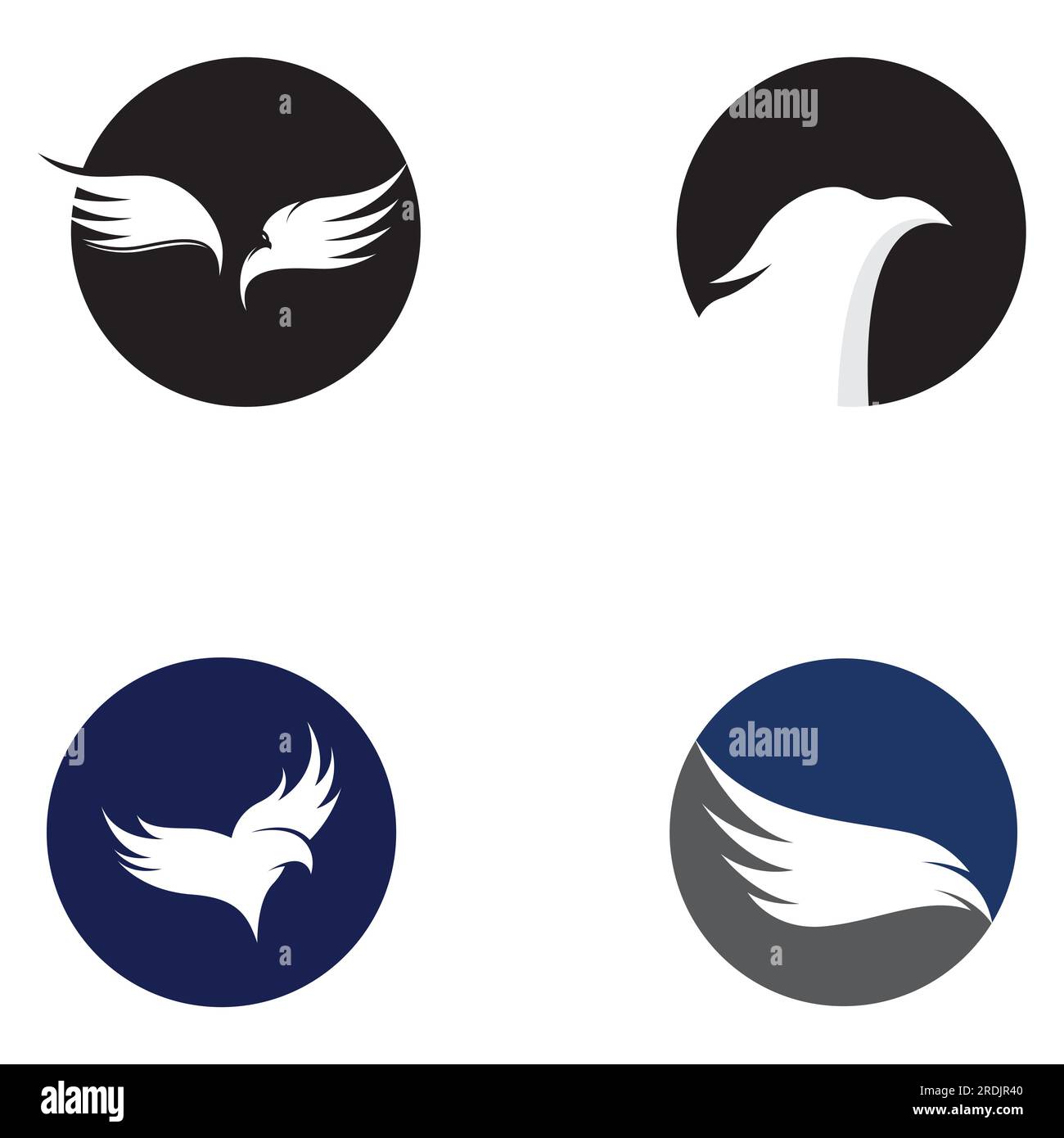 Logo et symbole Falcon Eagle Bird Illustration de Vecteur