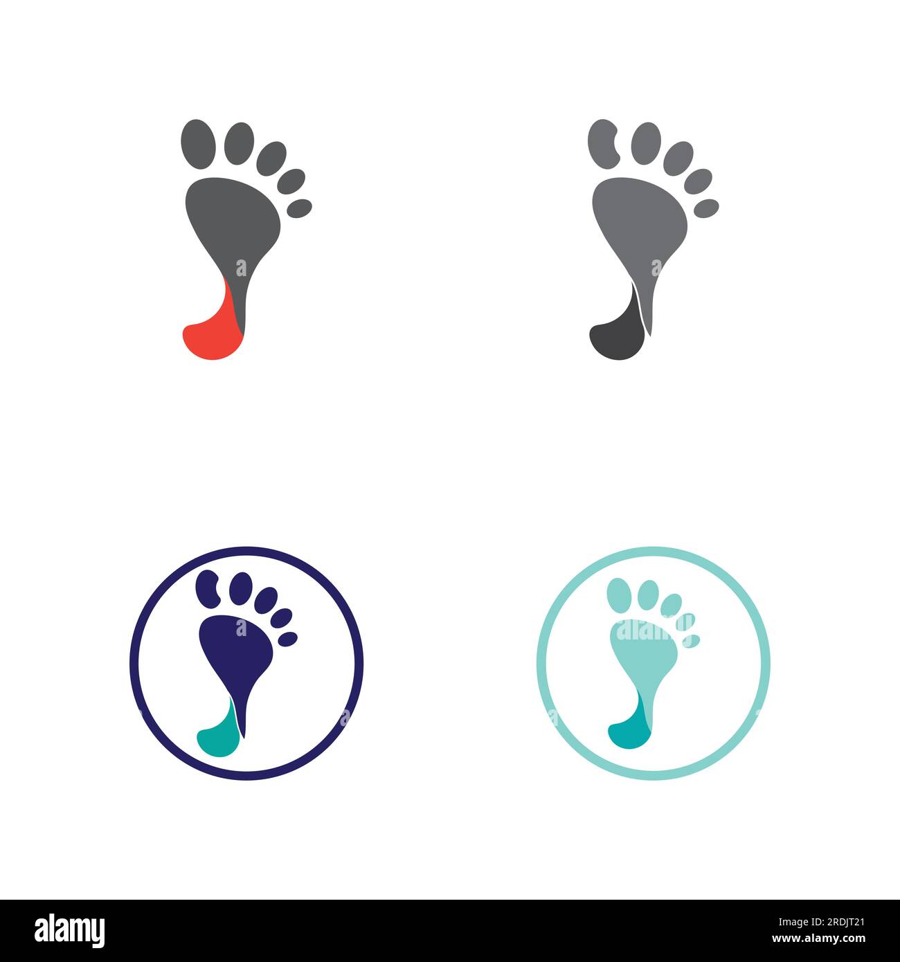 Conception de logo de pied avec un concept moderne. Illustration de Vecteur