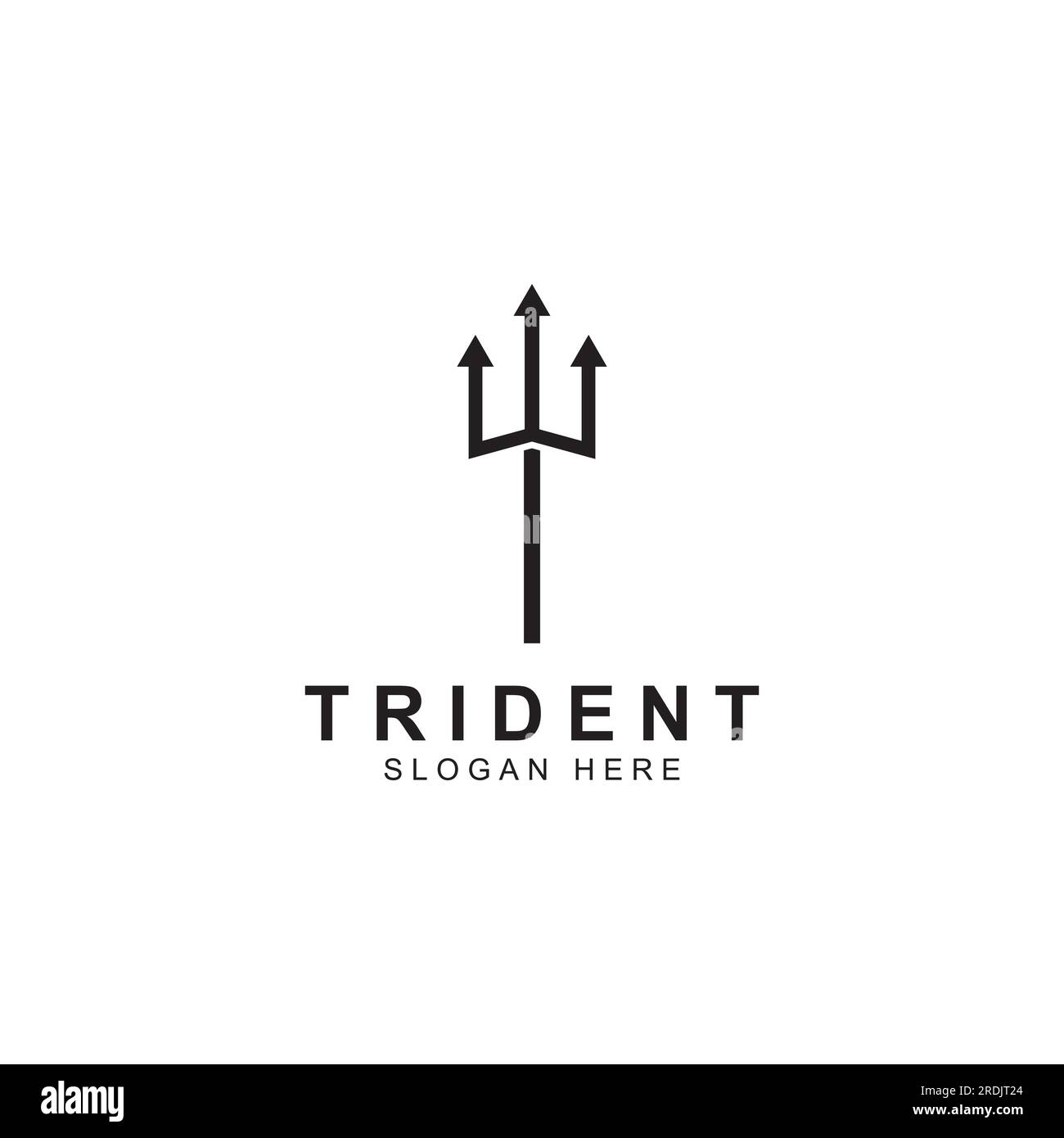 Logo Trident utilisant le concept de conception vectorielle. Illustration de Vecteur
