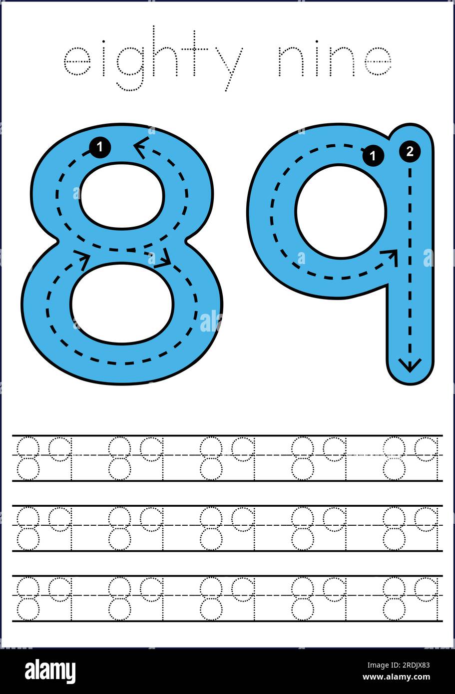 numéros d'apprentissage de 1 à 100 Illustration de Vecteur