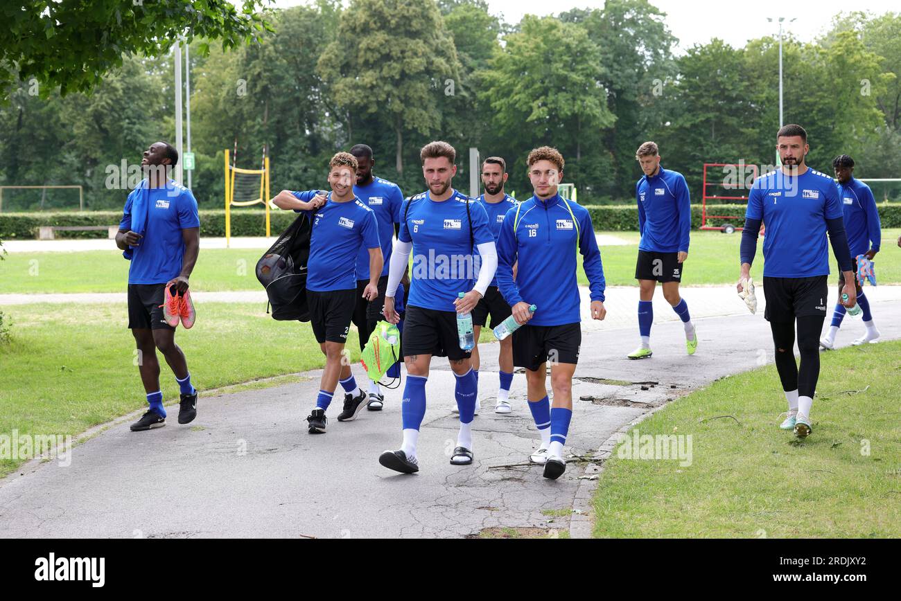 Duisburg, Deutschland. 03 juillet 2023. Firo : 3 juillet 2023, football, soccer, saison 2023/2024, VDV, le syndicat des joueurs, camp professionnel à Duisburg pour les footballeurs au chômage, crédit : dpa/Alamy Live News Banque D'Images