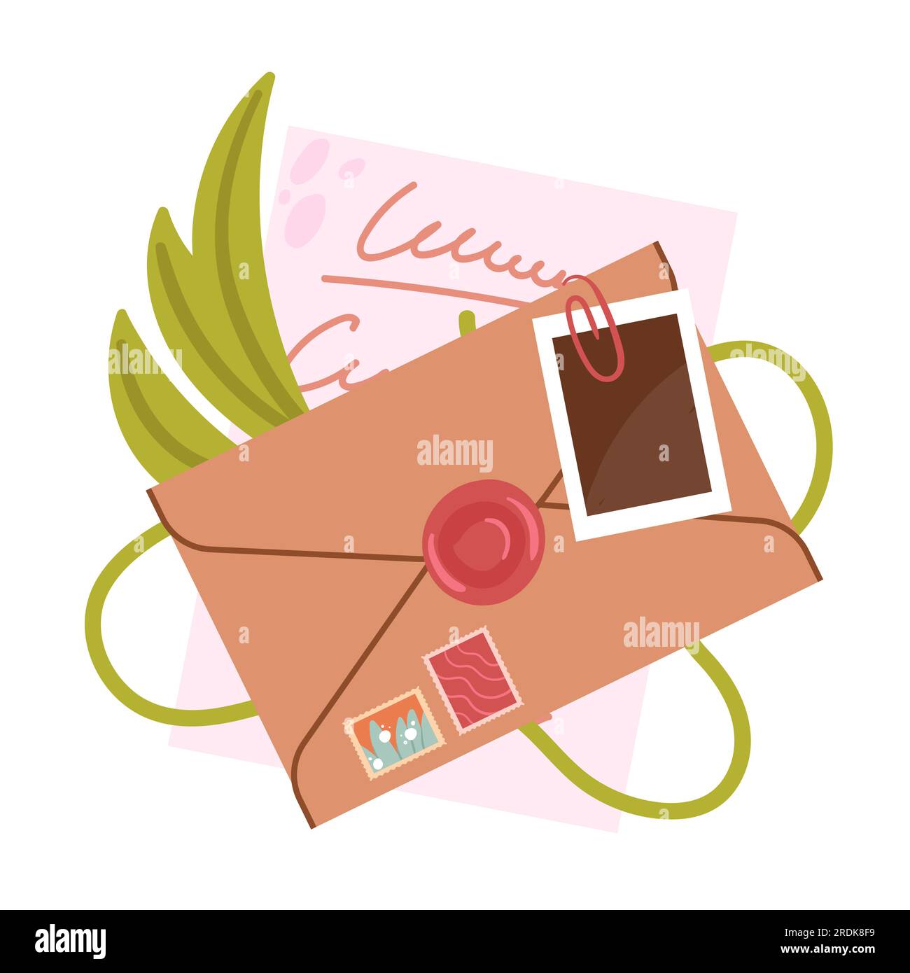 Projet heureux de Postcrossing. Atelier Handycraft, illustration vectorielle de correspondance de lettre Illustration de Vecteur