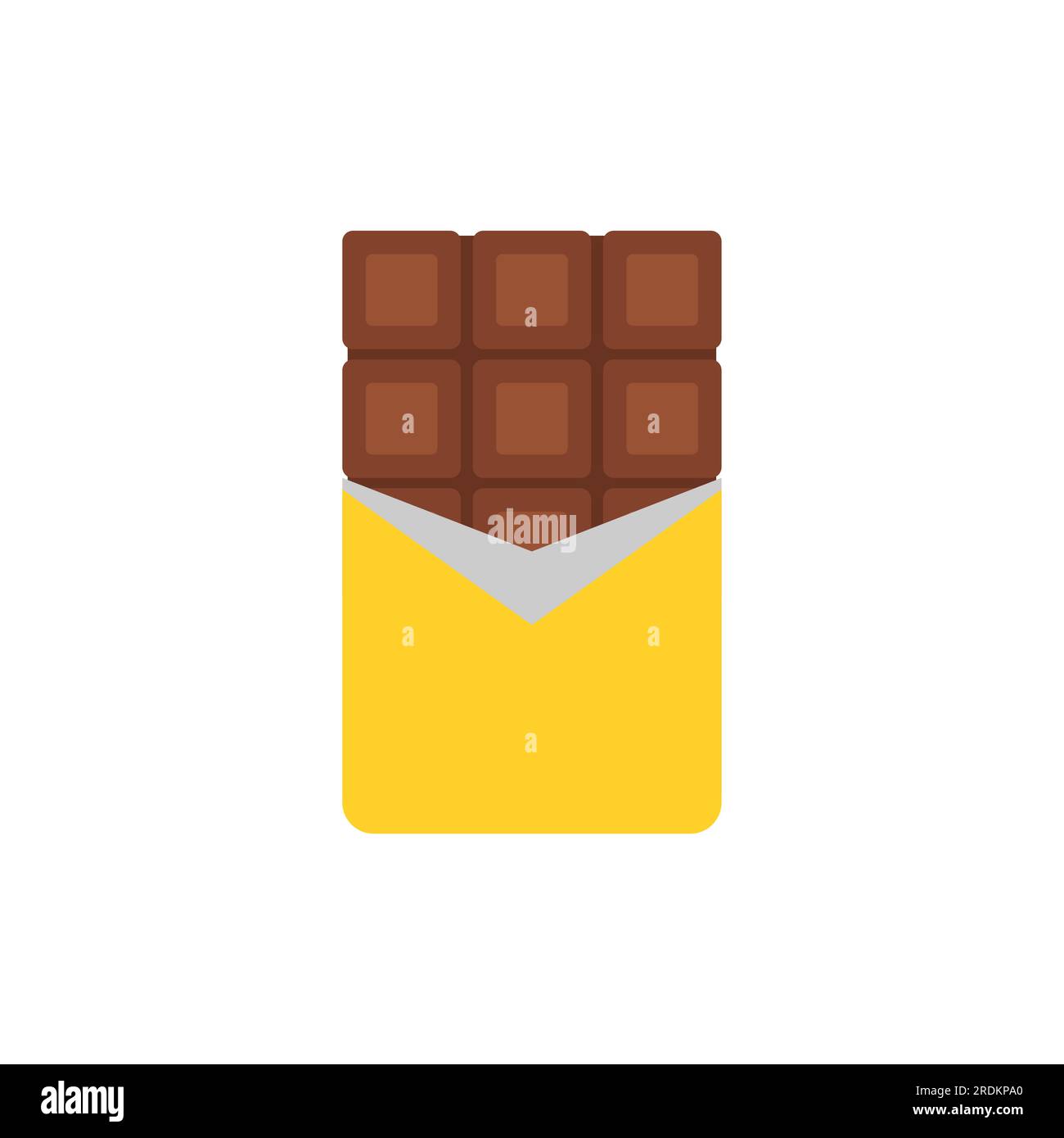 Icône chocolat isolée. signe de nourriture. Symbole pour application mobile Illustration de Vecteur