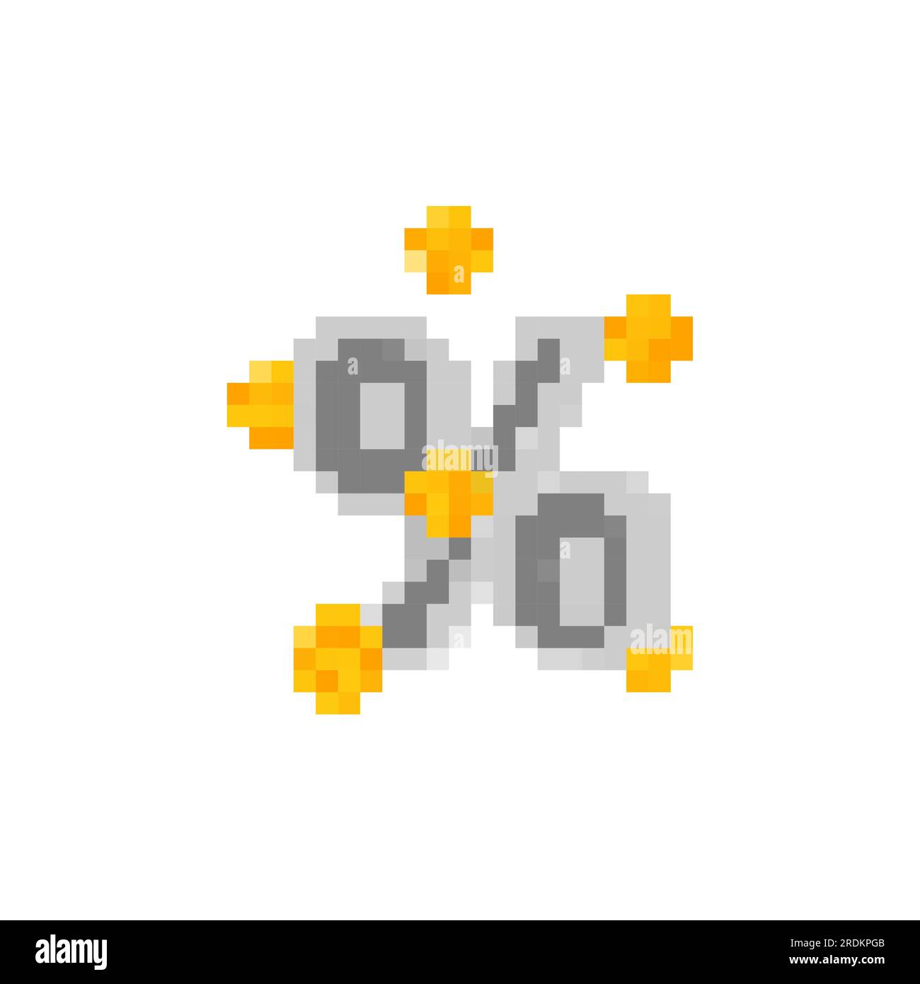 Icône d'intérêt pixel art isolé. Symbole financier pixélisé. Signe 8 bits pour application bancaire Illustration de Vecteur