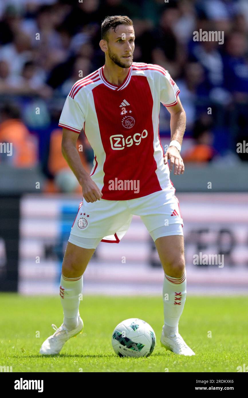 BRUXELLES - Branco van den Boomen d'Ajax lors du match amical entre le RSC Anderlecht et l'Ajax Amsterdam à Lotto Park le 22 juillet 2023 à Bruxelles, Belgique. ANP GERRIT VAN KOLOLEN Banque D'Images