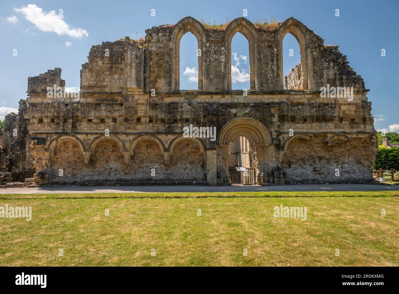 L'abbaye cistercienne Rievaulx en ruine dans le North Yorkshire, Royaume-Uni Banque D'Images