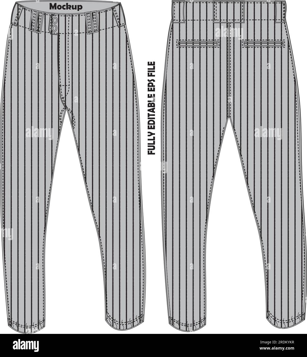 Modèle de pantalon de baseball Illustration de Vecteur