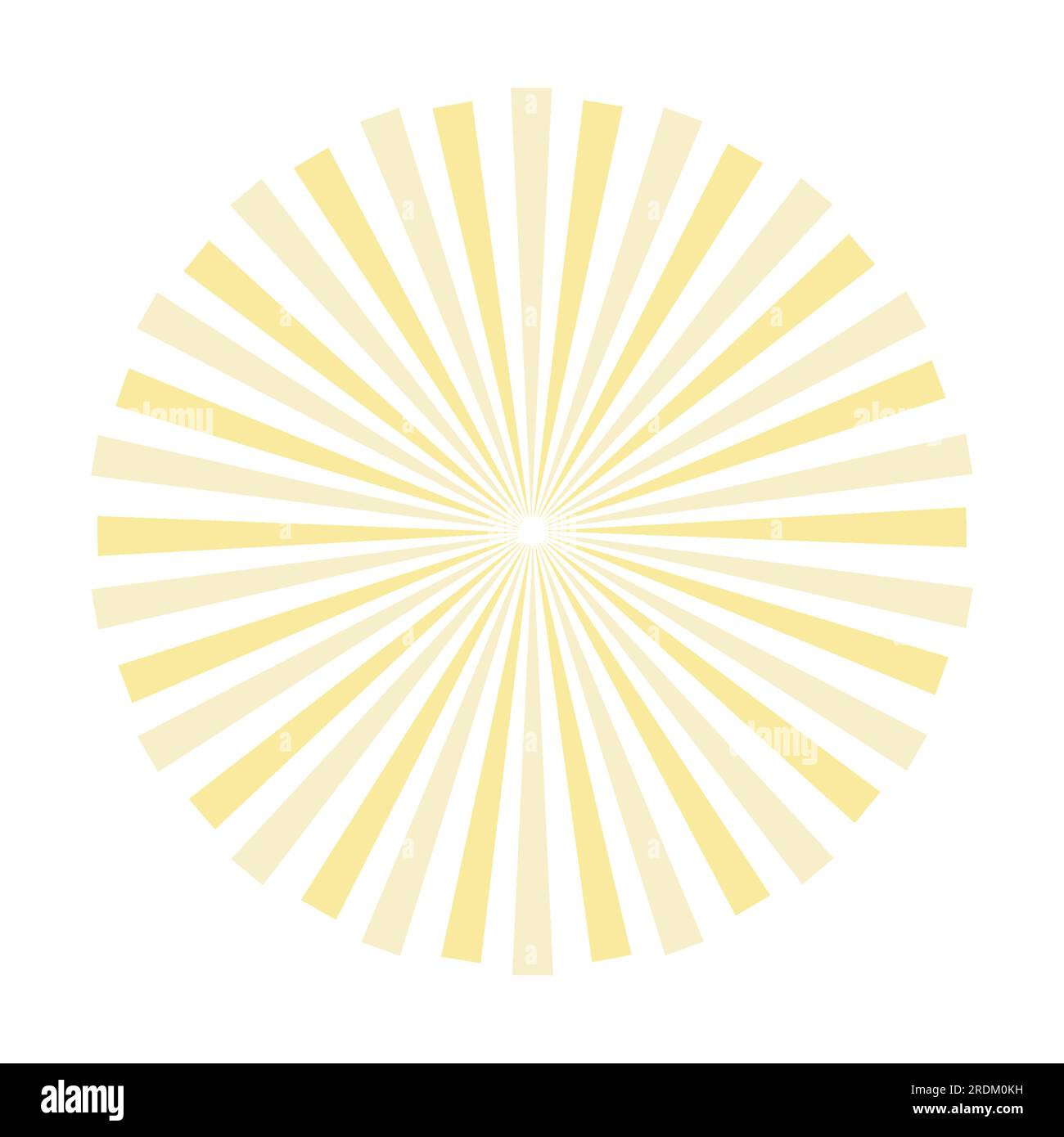 Rayon solaire jaune. Sunburst de style vintage Illustration de Vecteur