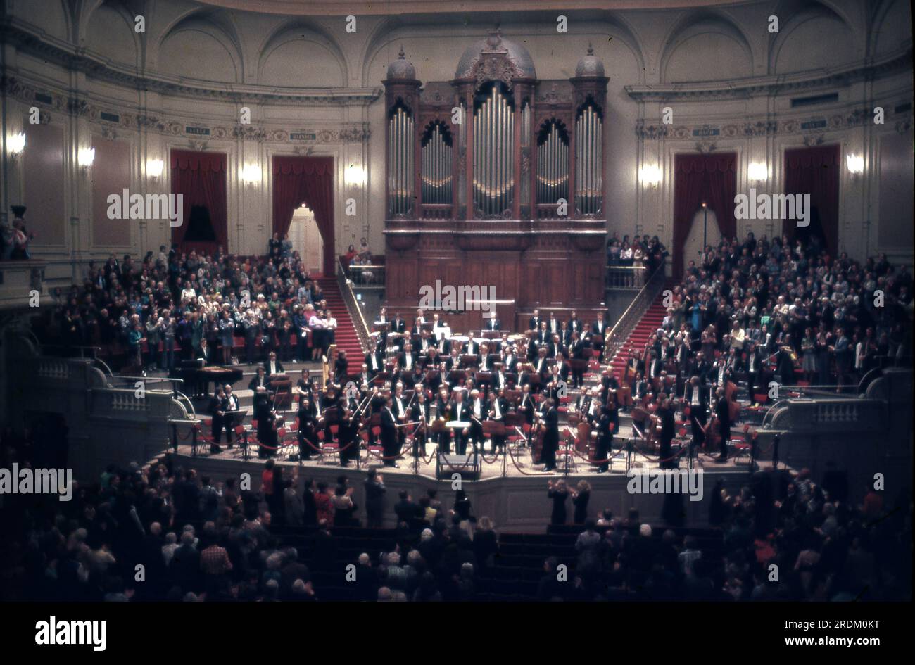 Bâtiment Concertgebouw, Amsterdam, pays-Bas. Une des salles de concert les plus belles au monde, avec le Boston Symphony Hall et le Musikverein à Vienne, en Autriche. Banque D'Images