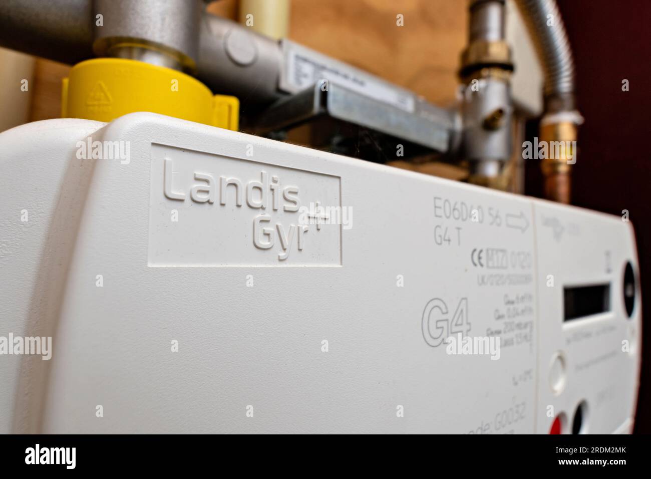 Compteur de gaz électronique Landis+Gyr Banque D'Images