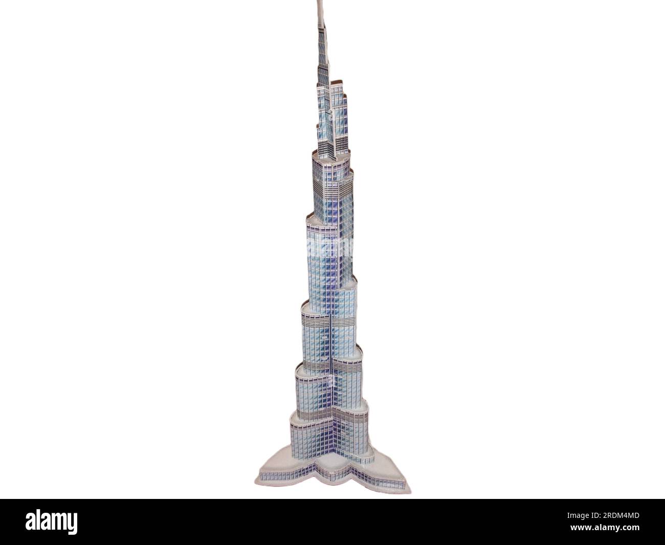 Burj Khalifa bâtiment à Dubaï fabriqué à partir de puzzle 3D. Banque D'Images