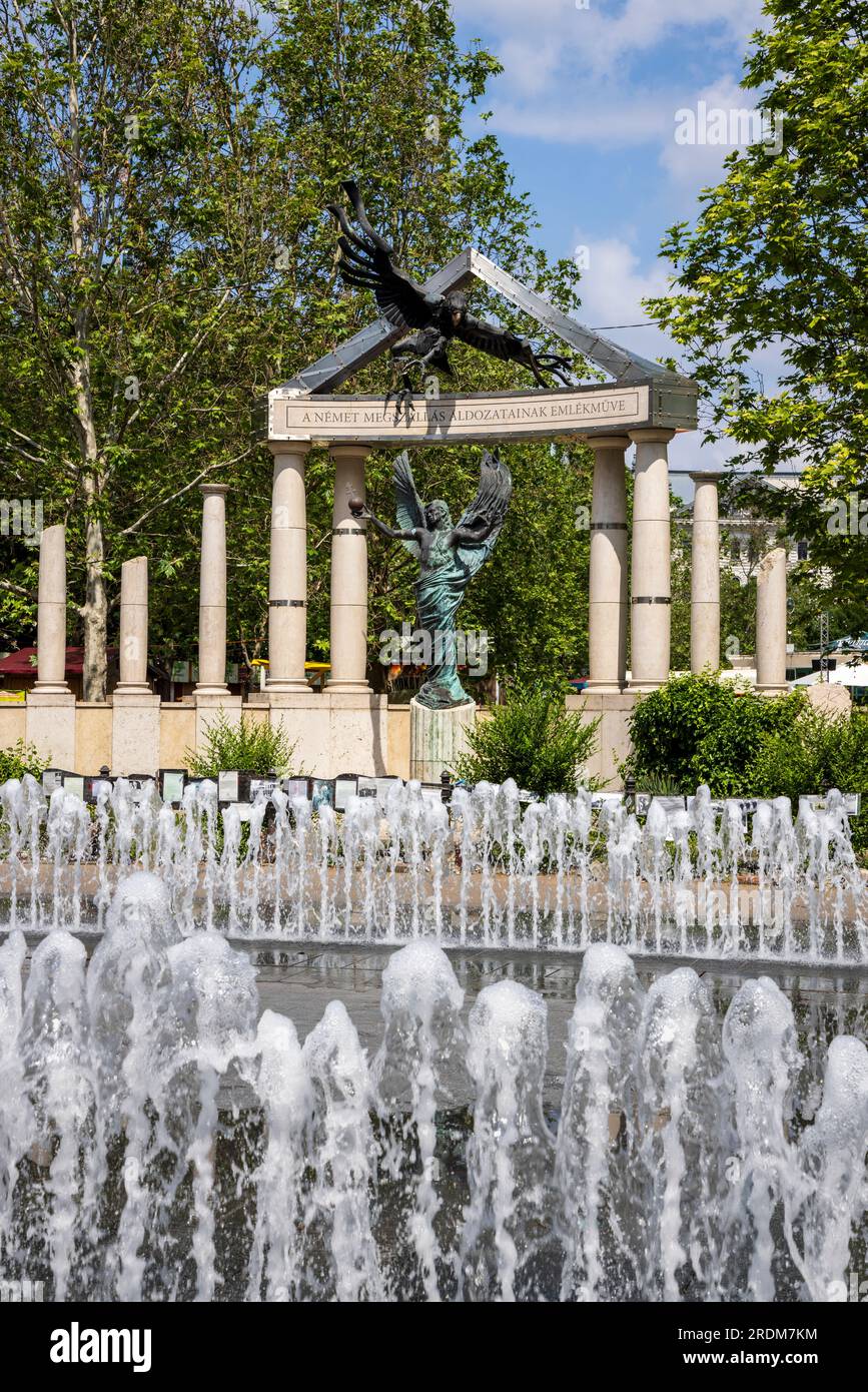 Mémorial pour les victimes de l'occupation allemande, Budapest, Hongrie Banque D'Images