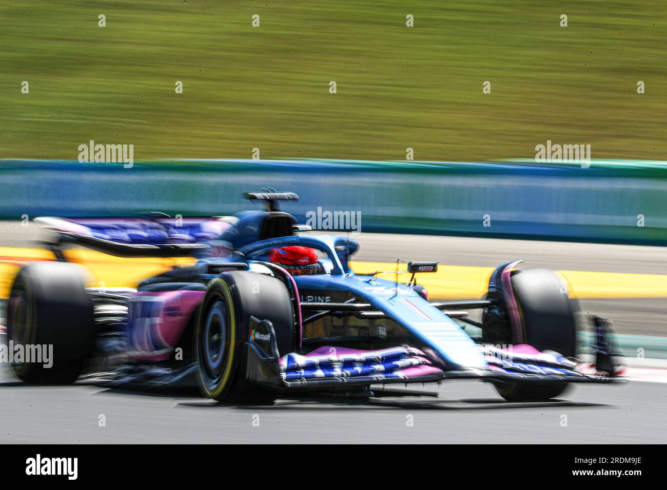 Mogyorod, Hongrie. 22 juillet 2023. Hungaroring, Mogyorod, Hongrie, 22 juillet 2023, Esteban Ocon(FRA) Alpine A523 lors du Grand Prix de Hongrie de Formule 1 Qatar Airways 2023, Championnat du monde de Formule 1 - essais libres et qualifications - crédit du Championnat de Formule 1 : Live Media Publishing Group/Alamy Live News Banque D'Images