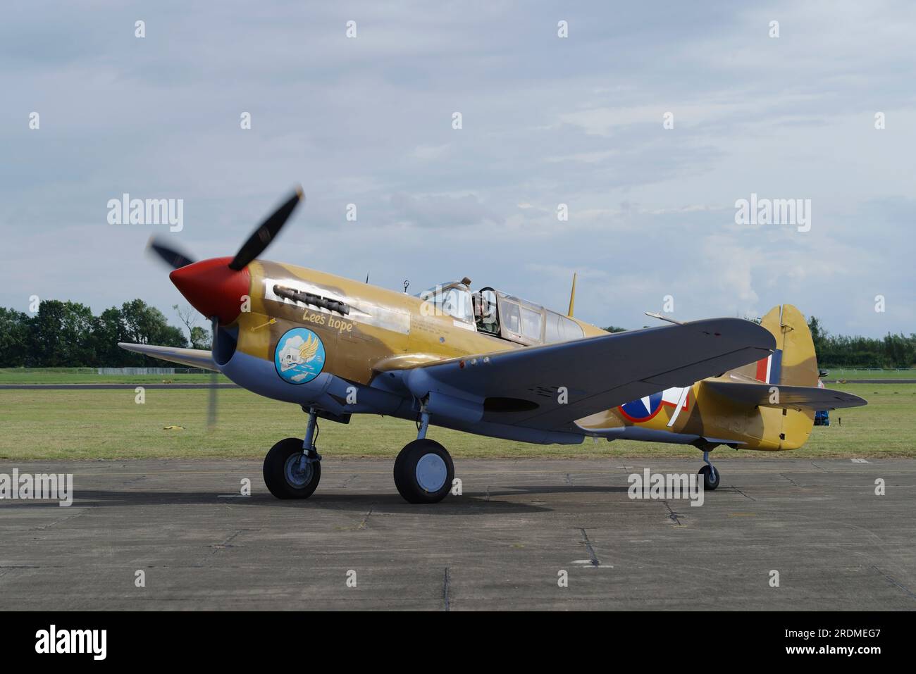 Curtiss P-40, Warhawk, Flying Legends 2023, Church Fenton, Leeds. Banque D'Images