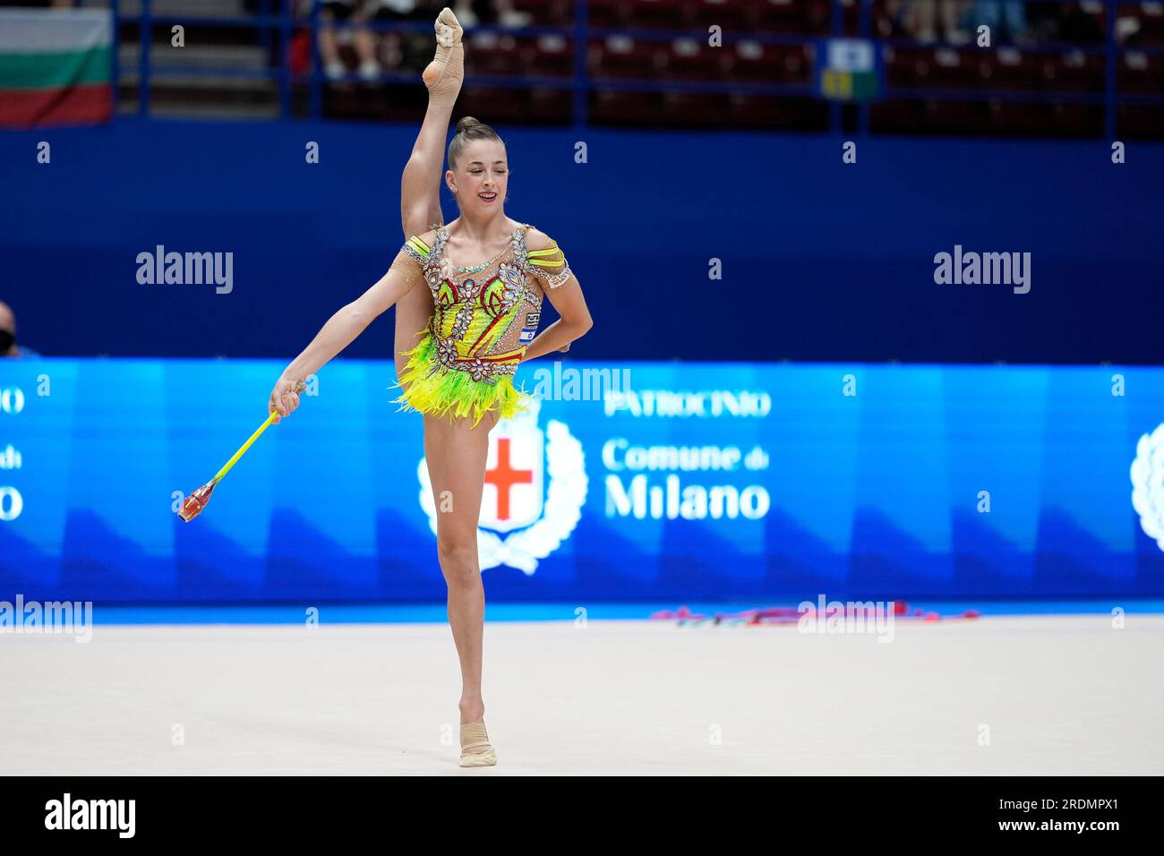 Milan, Italie. 22 juillet 2023. ?, Milan, Italie, 22 juillet 2023, ATAMANOV Daria - ISR&#XA;FIG coupe du monde de gymnastique rythmique&#XA;Milan (ITA) &#XA ; pendant la gymnastique rythmique - coupe du monde - gymnastique crédit : Live Media Publishing Group/Alamy Live News Banque D'Images