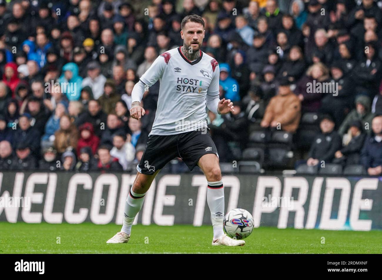 Derby, Royaume-Uni. 22 juillet 2023. Derby County Sonny Bradley lors du Derby County FC vs Stoke City FC Craig Forsyth Testimonial Match au Pride Park Stadium, Derby, Royaume-Uni le 22 juillet 2023 Credit : Every second Media/Alamy Live News Banque D'Images