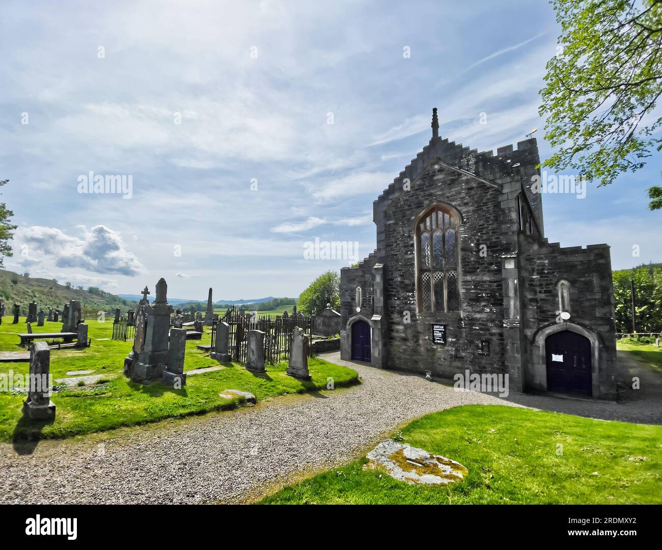 Église paroissiale et cimetière de Kilmartin, Kilmartin, Argyll, Écosse Banque D'Images