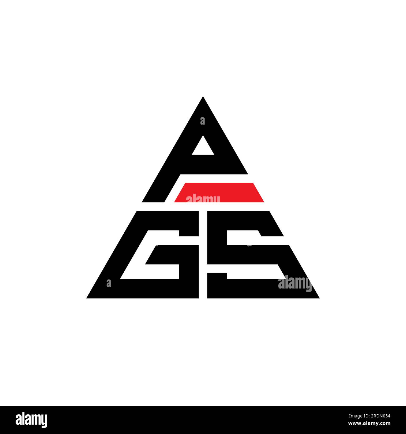 Logo de lettre triangle PGS avec forme de triangle. Monogramme de logo triangle PGS. Modèle de logo vecteur triangle PGS avec couleur rouge. PGS triangul Illustration de Vecteur
