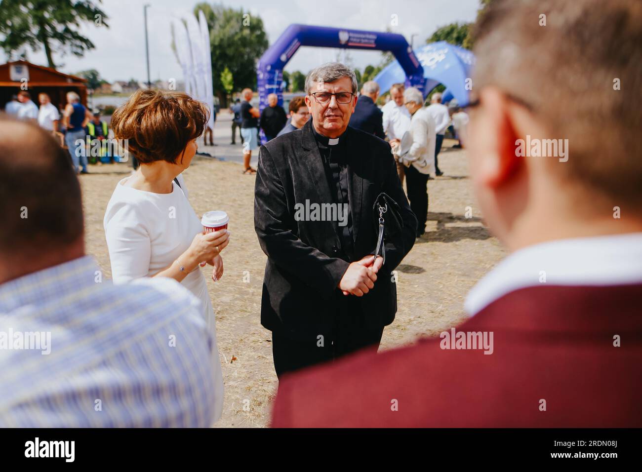 Wroclaw, Wroclaw, Pologne. 22 juillet 2023. Un pique-nique familial 800 a eu lieu à Krotoszyn avec la participation du Premier ministre Mateusz Morawiecki et Marlena Malag. IN pic : Marlena Malag - Ministre du travail et de la politique sociale de Pologne (crédit image : © Krzysztof Zatycki/ZUMA Press Wire) USAGE ÉDITORIAL SEULEMENT! Non destiné à UN USAGE commercial ! Crédit : ZUMA Press, Inc./Alamy Live News Banque D'Images