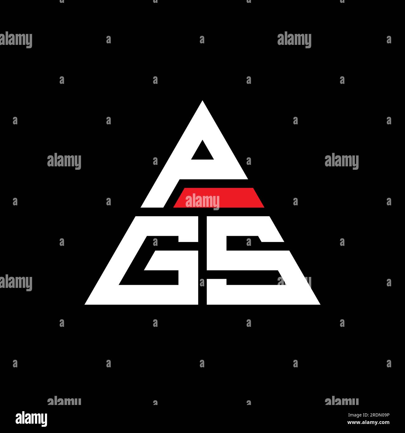 Logo de lettre triangle PGS avec forme de triangle. Monogramme de logo triangle PGS. Modèle de logo vecteur triangle PGS avec couleur rouge. PGS triangul Illustration de Vecteur