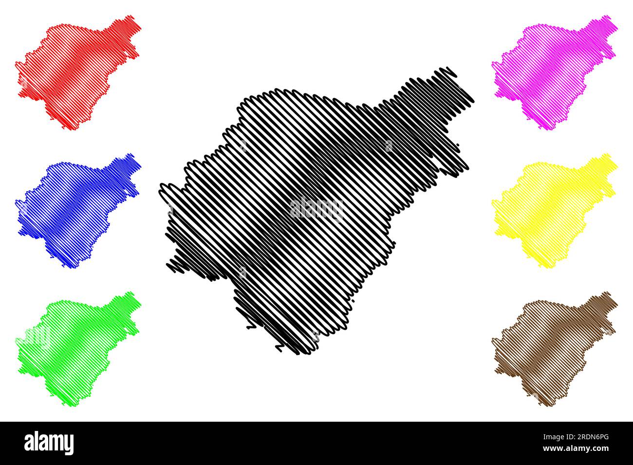 Mid Suffolk zone non métropolitaine (Royaume-Uni de Grande-Bretagne et d'Irlande du Nord, comté cérémonial Suffolk, Angleterre) vecteur de carte illustrati Illustration de Vecteur