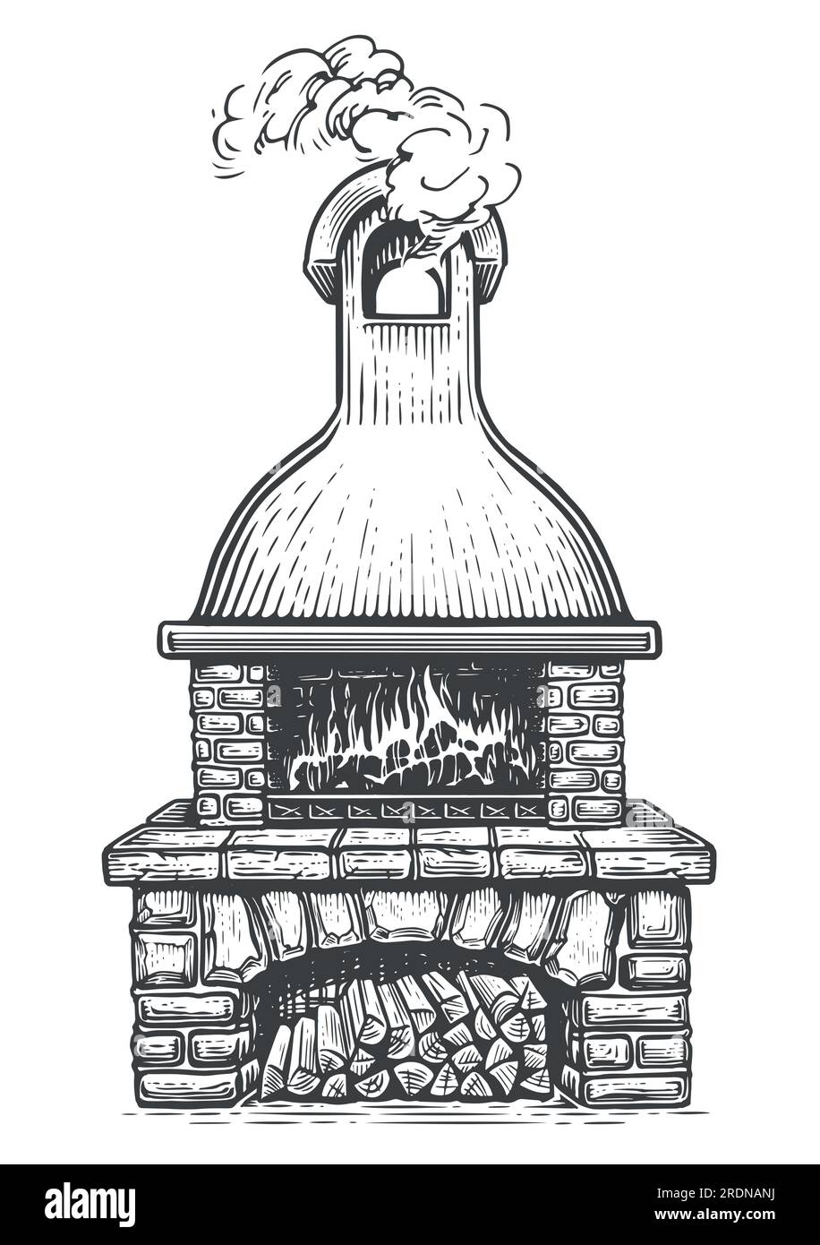 Four de jardin en pierre pour griller ou barbecue dans la cour arrière. Concept de grill de cuisson des aliments. Illustration vectorielle d'esquisse Illustration de Vecteur Four de jardin en pierre pour griller ou barbecue dans la cour arrière. Concept de grill de cuisson des aliments. Illustration vectorielle d'esquisse Illustration de Vecteur