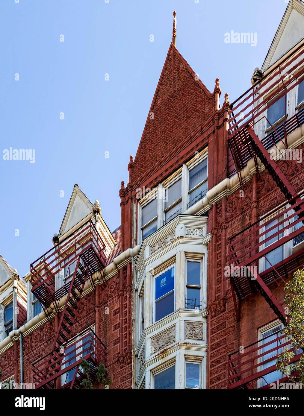 Clinton Hill Historic District : 363 Grand Avenue, Vendome Apartments, conçu par Halstead P. Fowler, construit en 1887. Banque D'Images