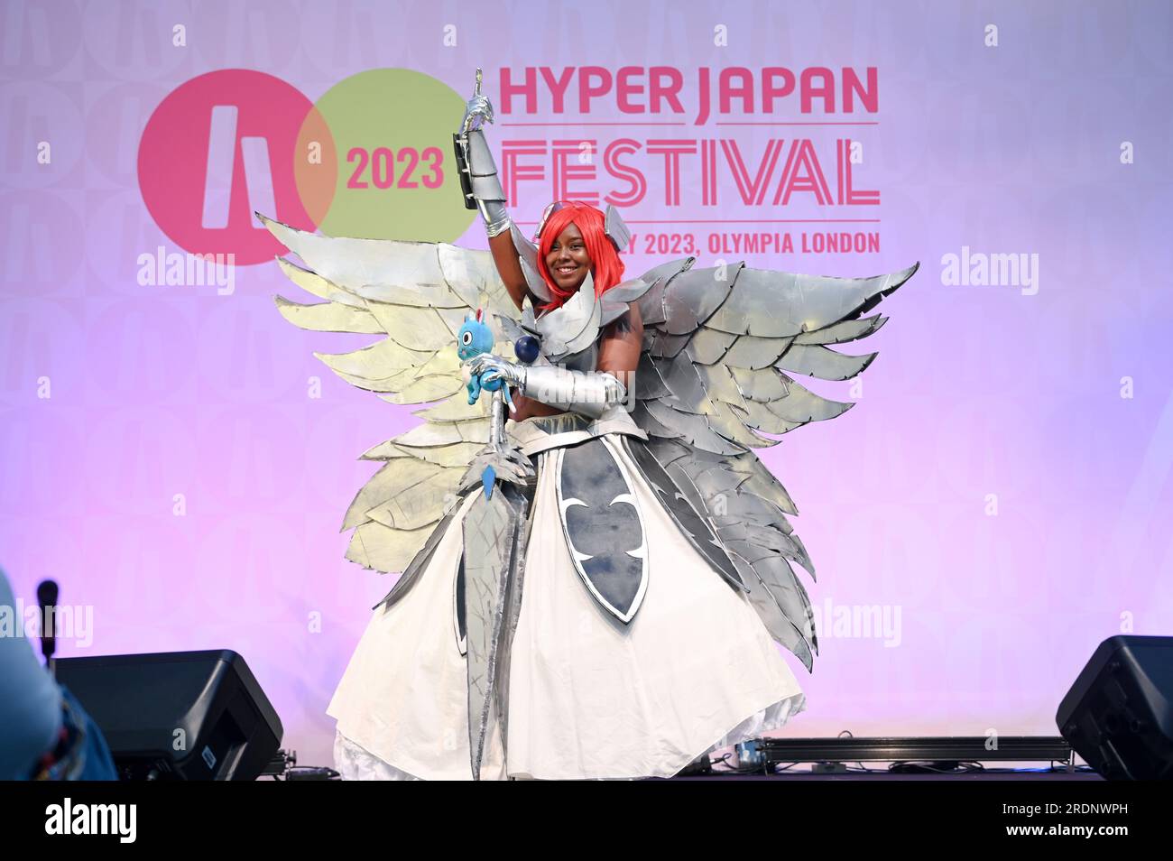 Londres, Royaume-Uni. 22 juillet 2023. Hyper Japan Cosplay Masquerade compétition à HYPER JAPAN 2023, jour 2 à Olympia Londres, Royaume-Uni. Crédit : Voir Li/Picture Capital/Alamy Live News Banque D'Images
