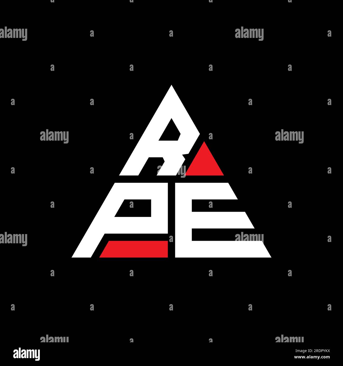 Logo de lettre triangle RPE avec forme de triangle. Monogramme de conception de logo de triangle de RPE. Modèle de logo vecteur triangle RPE avec couleur rouge. RPE triangul Illustration de Vecteur
