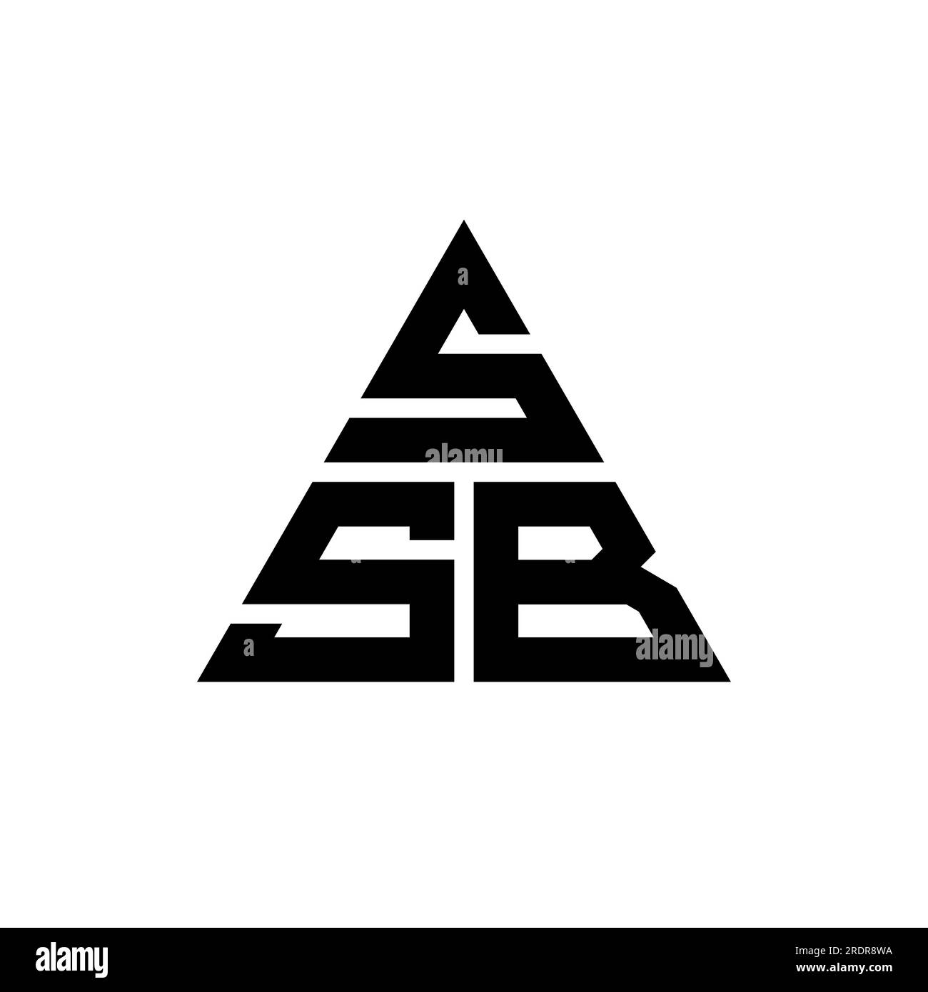 Logo de lettre triangle SSB avec forme de triangle. Monogramme de logo triangle SSB. Modèle de logo vecteur triangle SSB avec couleur rouge. SSB triangul Illustration de Vecteur