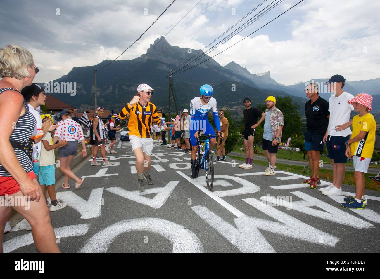 Domancy, France 18 juillet 2023 : CHRIS HARPER (ÉQUIPE JAYCO ALULA AUS) dans l'étape du contre-la-montre du Tour de France 2023. Banque D'Images